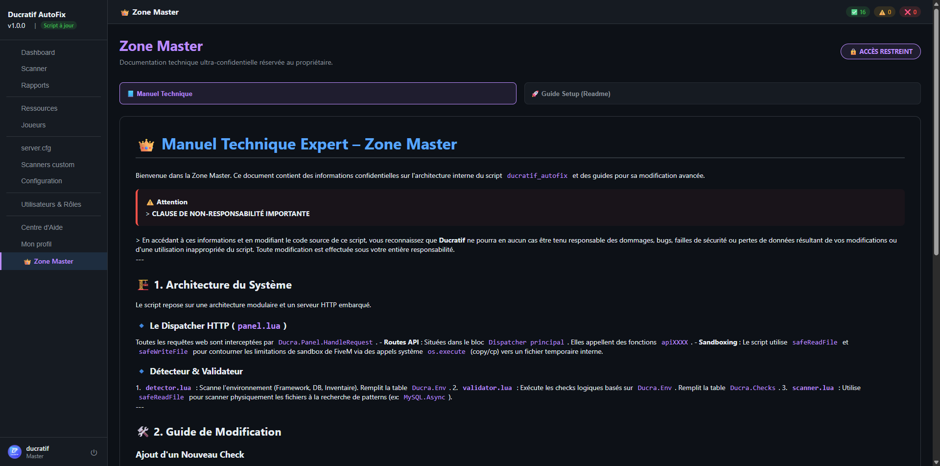 Autofix Scan Serveur